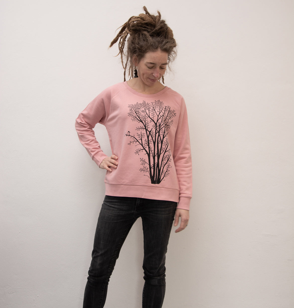kleinserie Erle mit Elster Pulli in canyon pink S-XL
