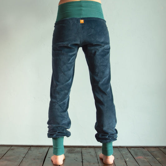 Bio Yogahose aus Nicki in blau / seagreen S, M, L