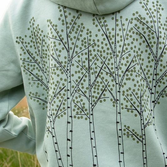 Birken Kapuzenjacke unisex in aloe XS-XXL