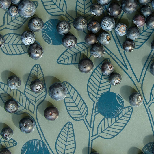 Blaubeeren, großes Tablett 38x38cm
