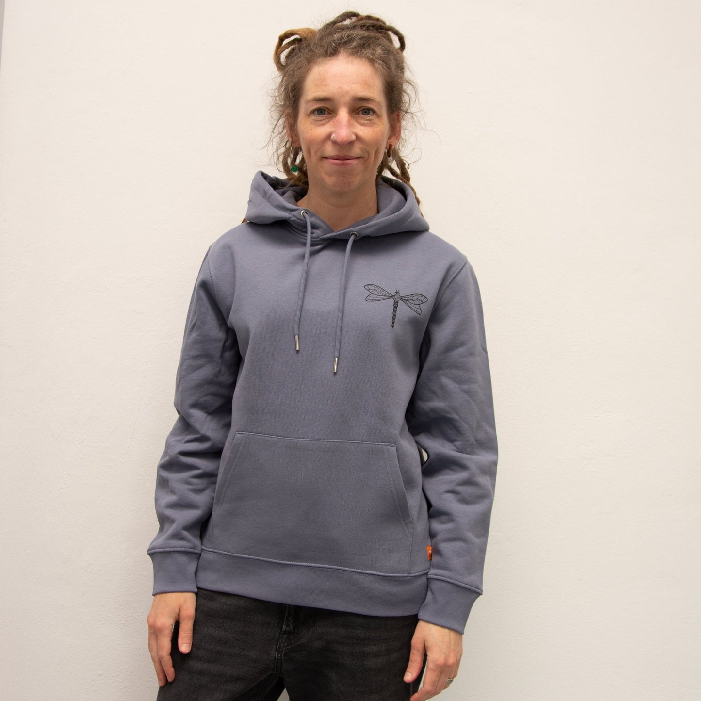 testHoodie Libelle Hoodie unisex in blue grey XS-L