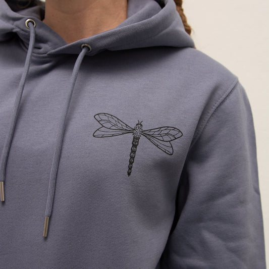 testHoodie Libelle Hoodie unisex in blue grey XS-L
