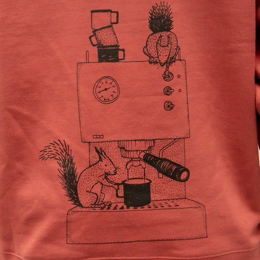 Unikat Kaffee-Hörnchen unisex in earthy red S, M