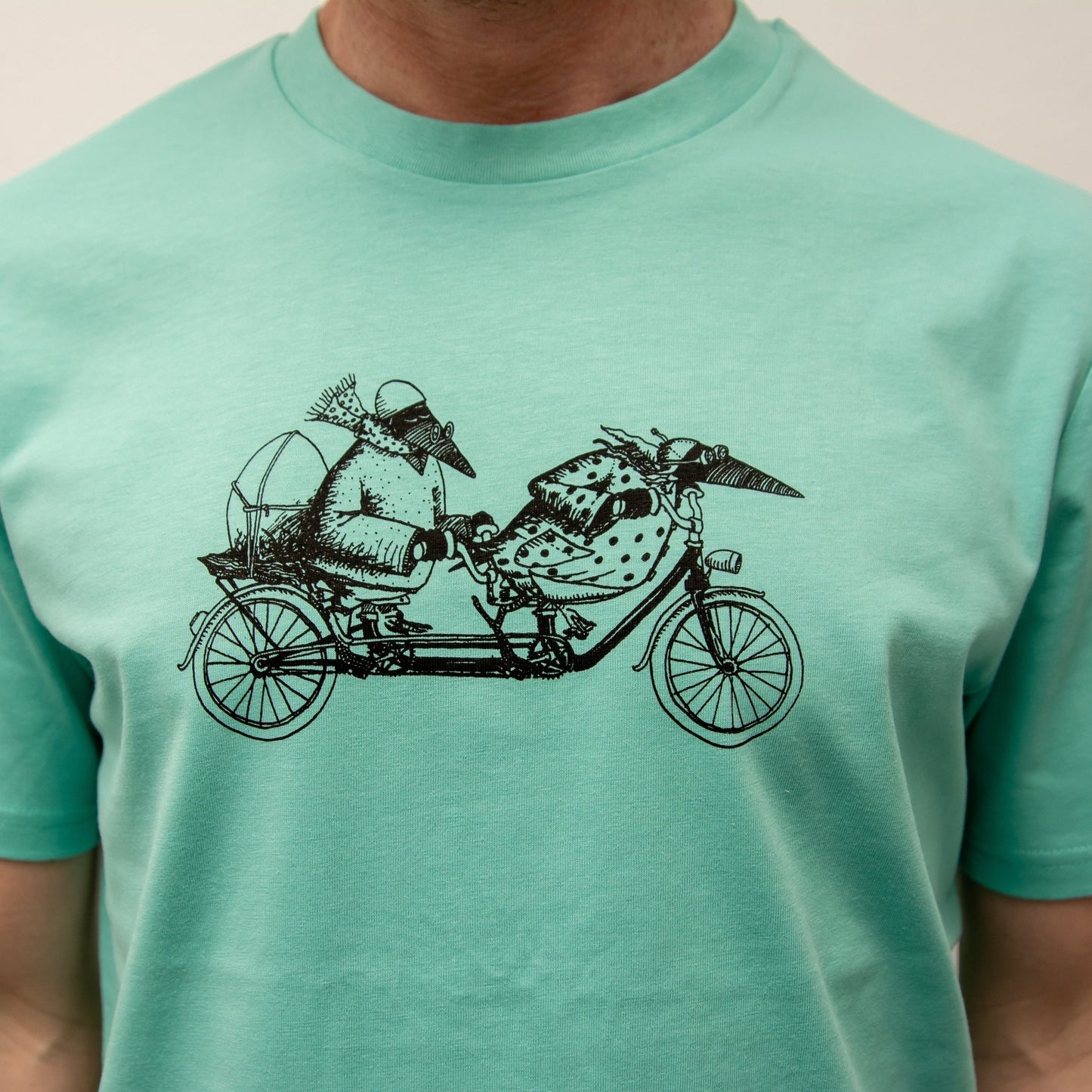 Kleinserie Tandem T-Shirt unisex in pool blue XS, S