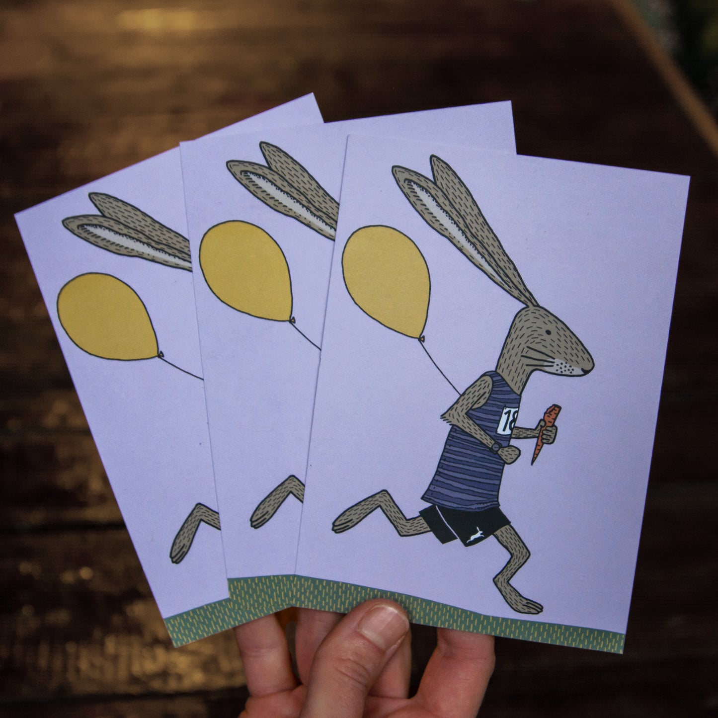 Laufhase Postkarte
