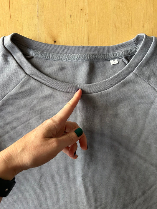 B-Ware Kaffee Hörnchen Pullover in lava grey S
