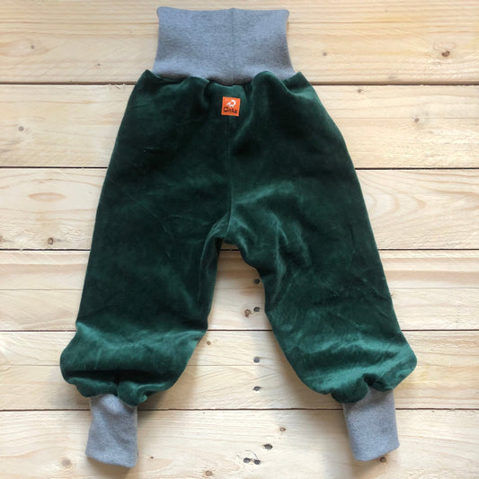 Baby Nickihose in bottle green / heather grey 68/74, 80/86
