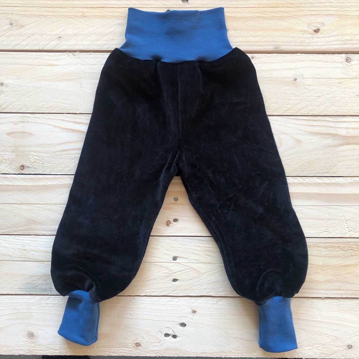 Baby Nickihose in schwarz / atlantic blue 80/86