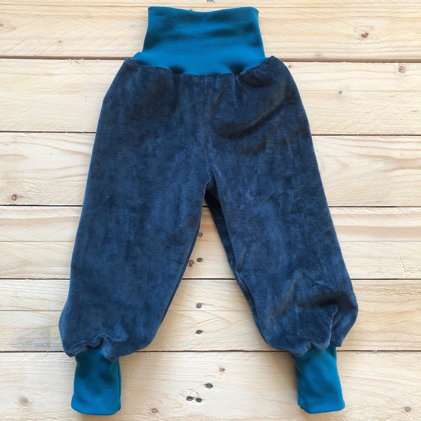 Baby Nickihose in blau / petrol 80/86