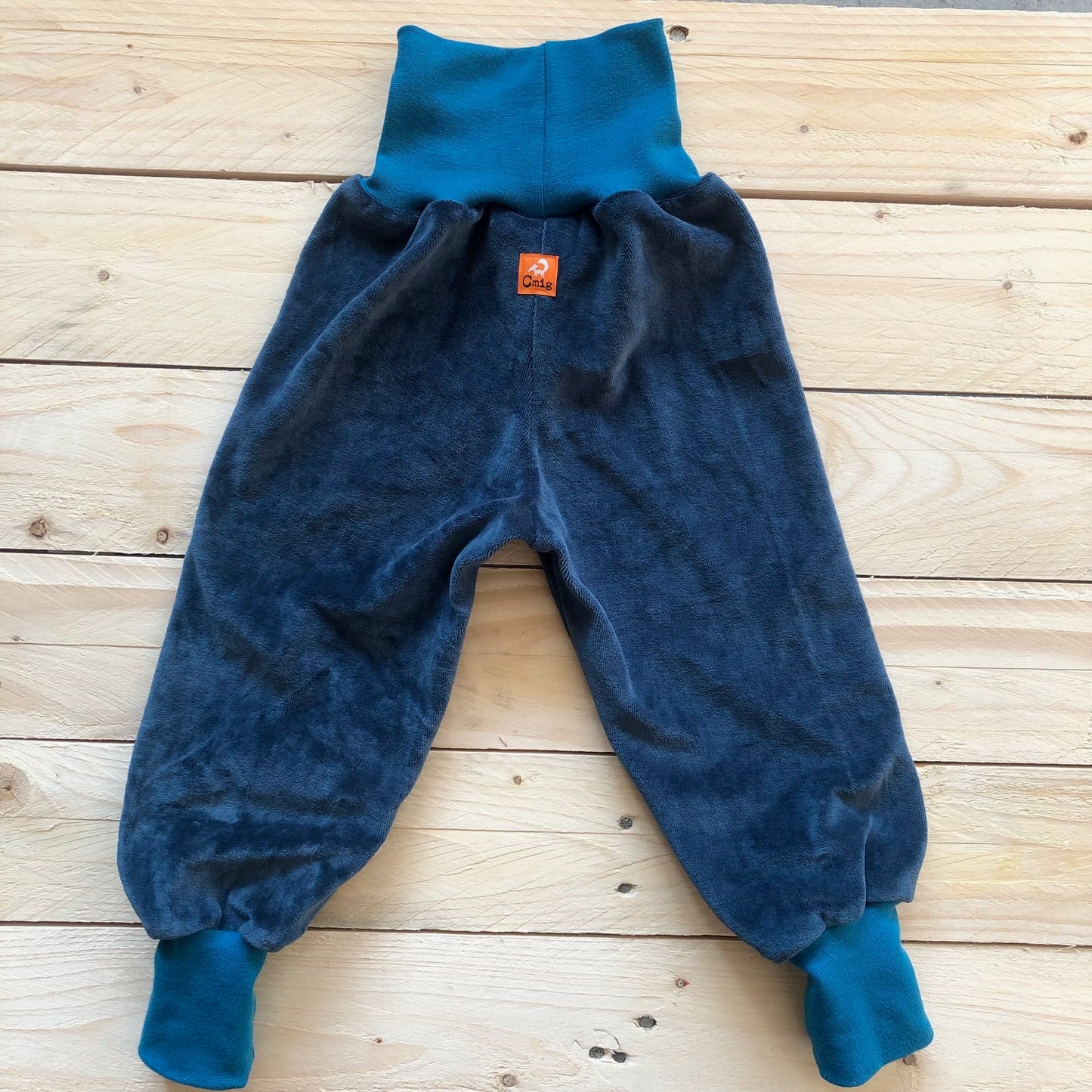 Baby Nickihose in blau / petrol 80/86