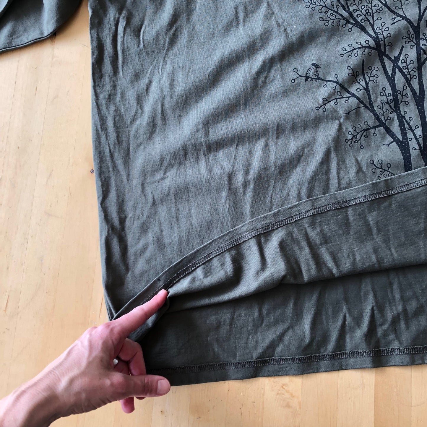 B-Ware Erle mit Elster Langarmshirt unisex in khaki XXL