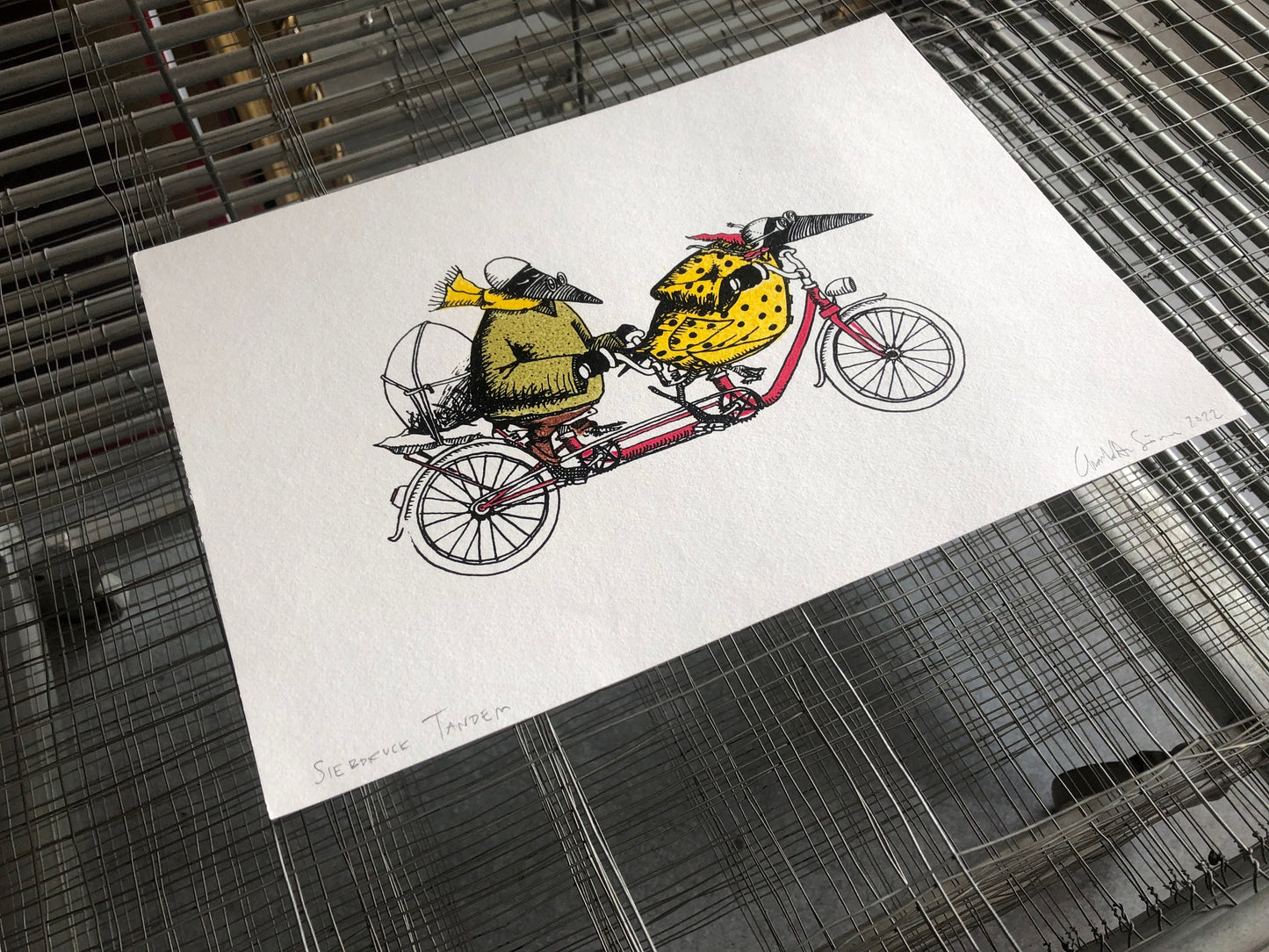 Tandem Siebdruck auf Papier