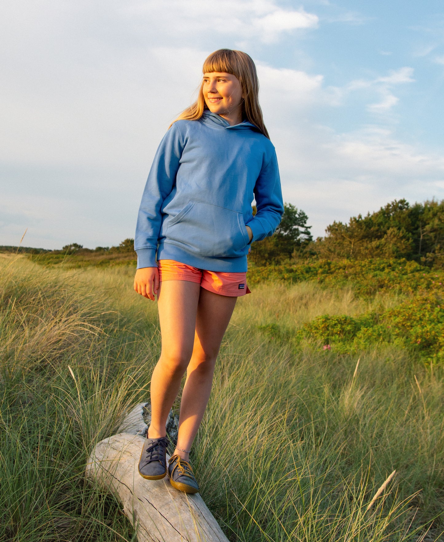 Laufhase hoodie in bright blue