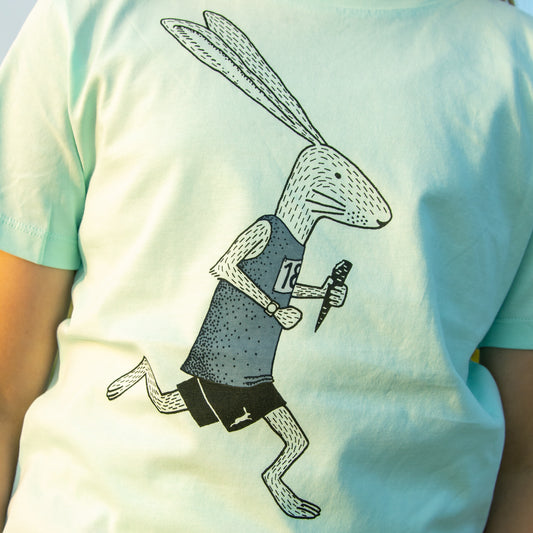 Laufhase T-Shirt in caribbean blue