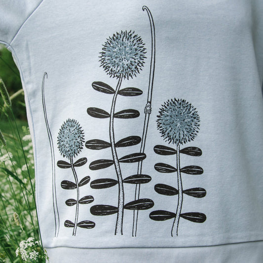 Waldblumen Pulli in serene blue S-XXL