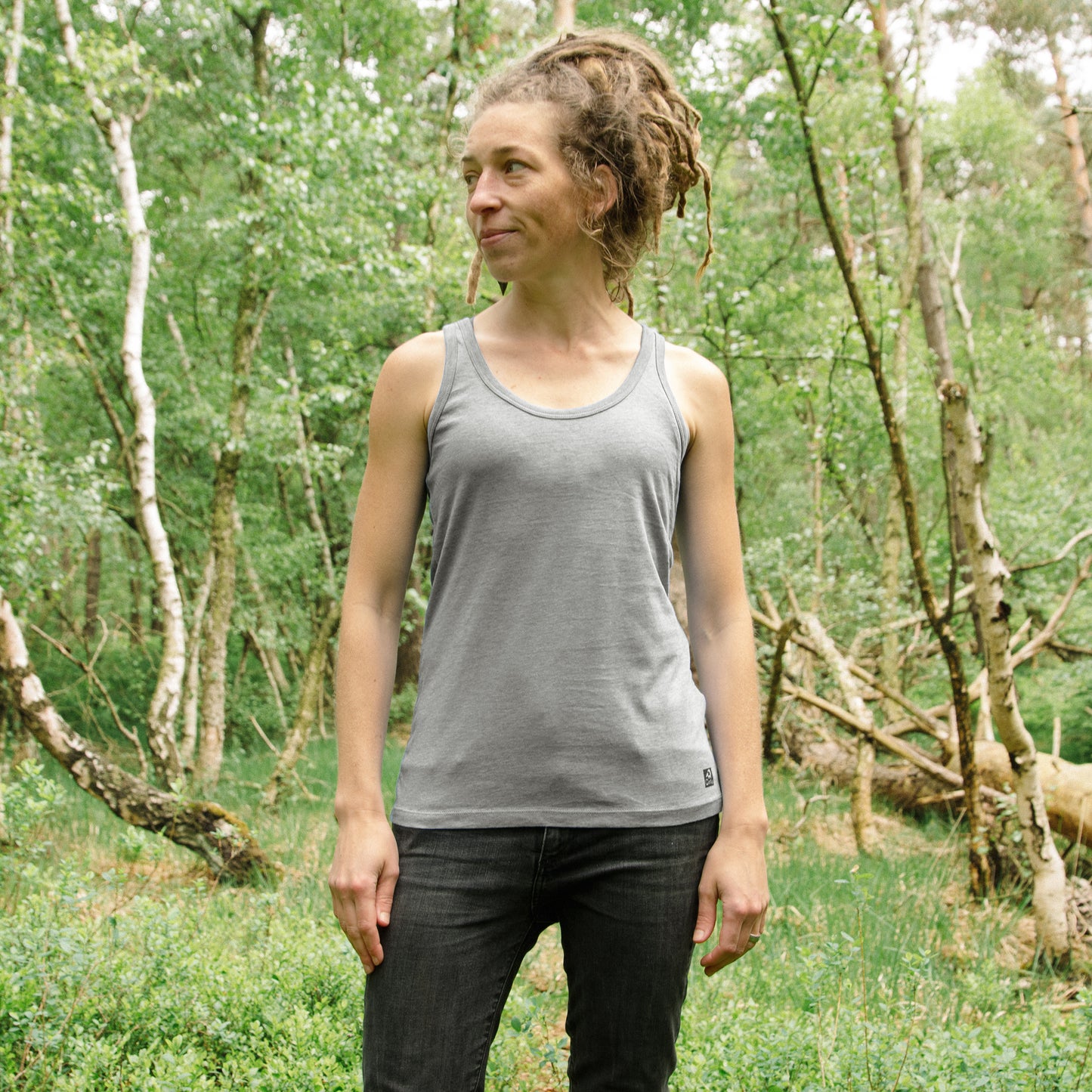 Blaubeer Tank-Top in heather grey S-XL