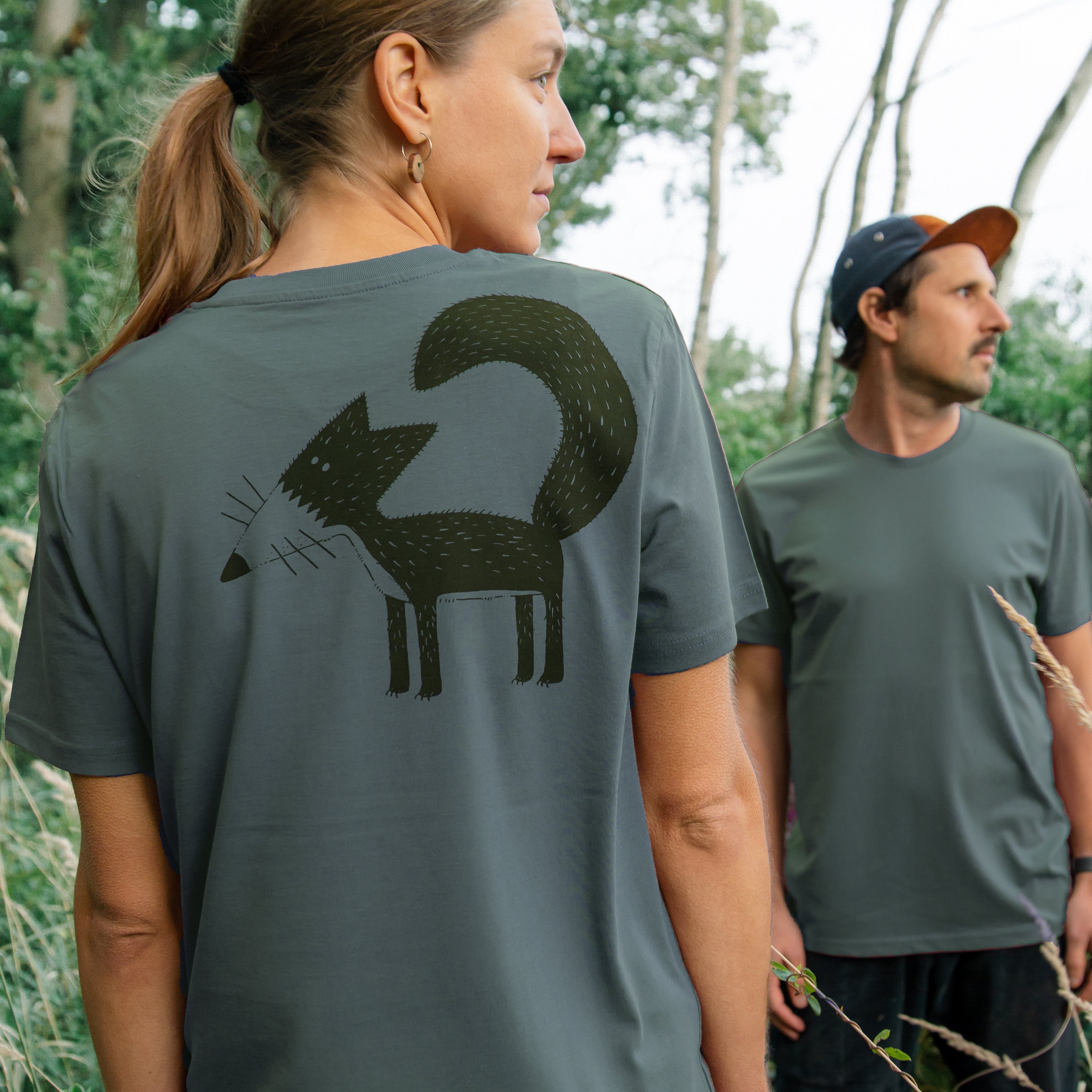T-Shirt Uomo Generisch 'Taktik Fuchs' – Verde Bottiglia, 100% Cotone, Taglia XL
