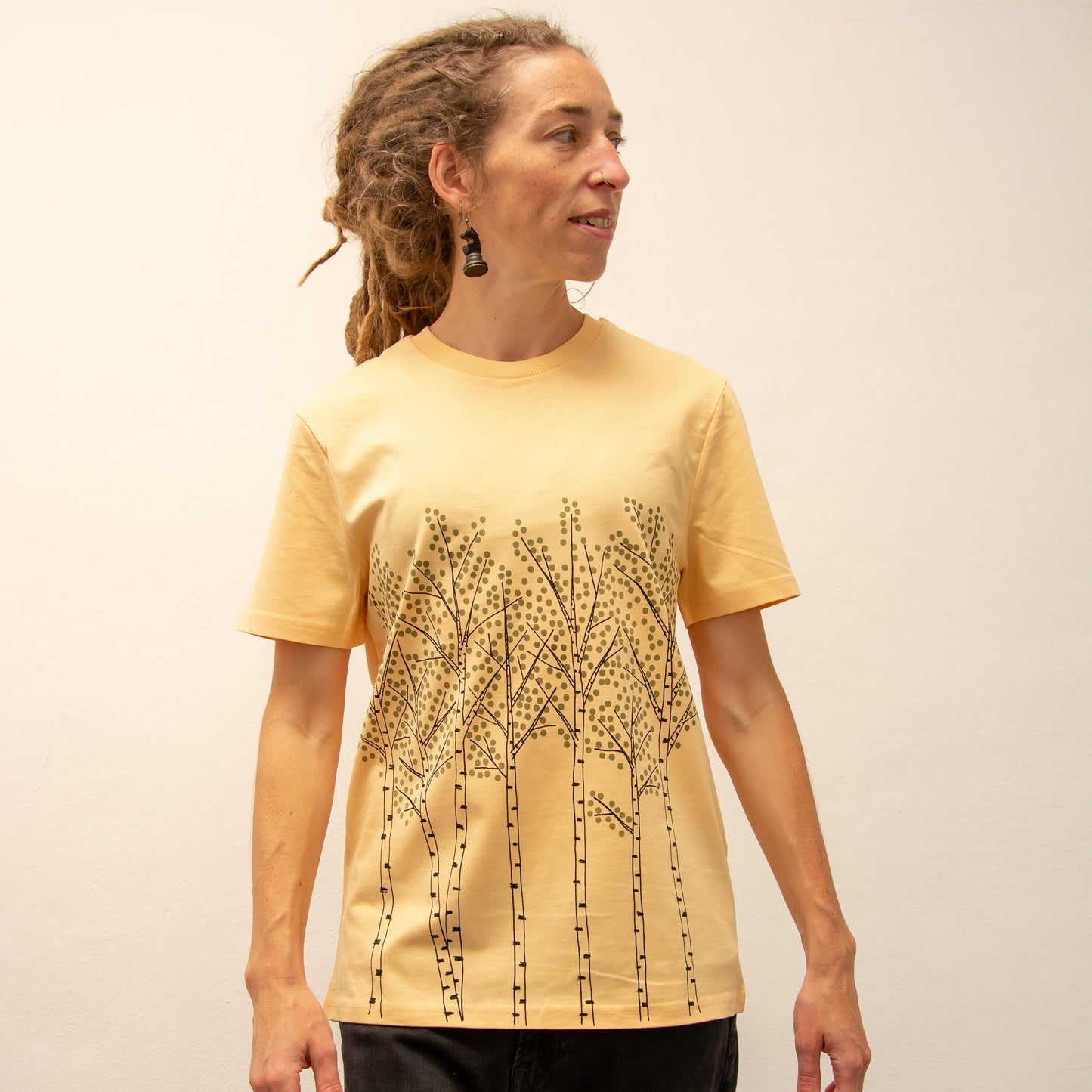 unikat Birken T-Shirt unisex in nispero, S