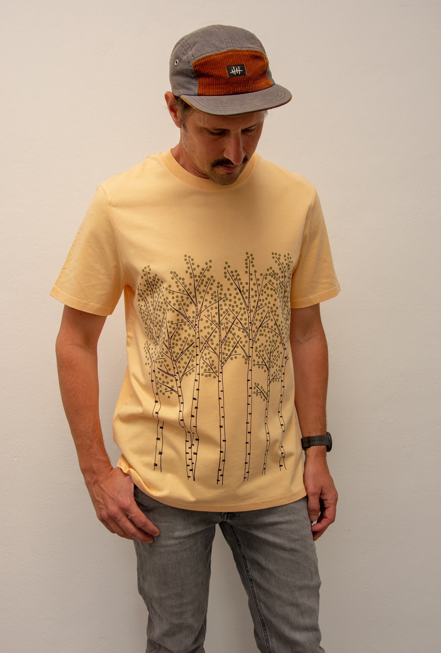 unikat Birken T-Shirt unisex in nispero, S