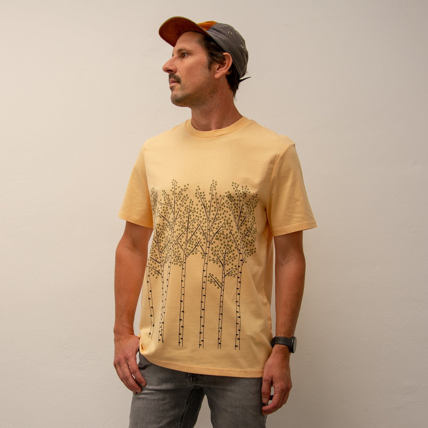 unikat Birken T-Shirt unisex in nispero, S