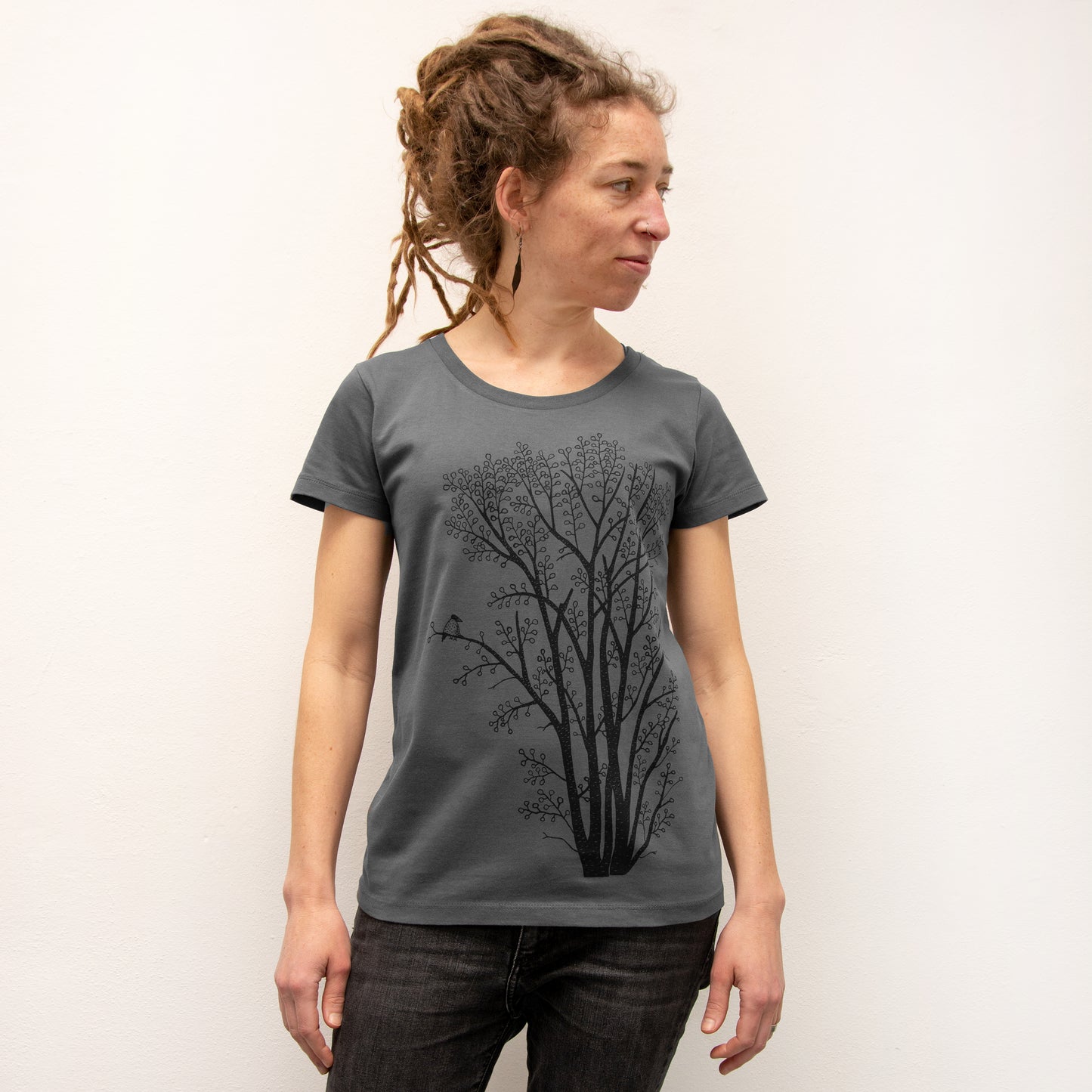 Erle mit Elster T-Shirt in anthracite XS-XXL
