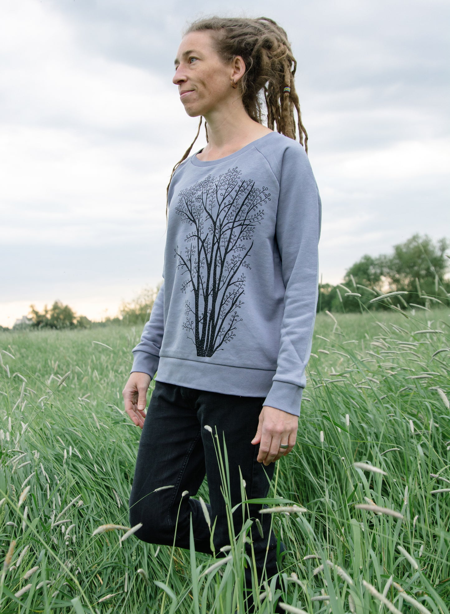 Erle mit Elster Pulli in lava grey XS-XL