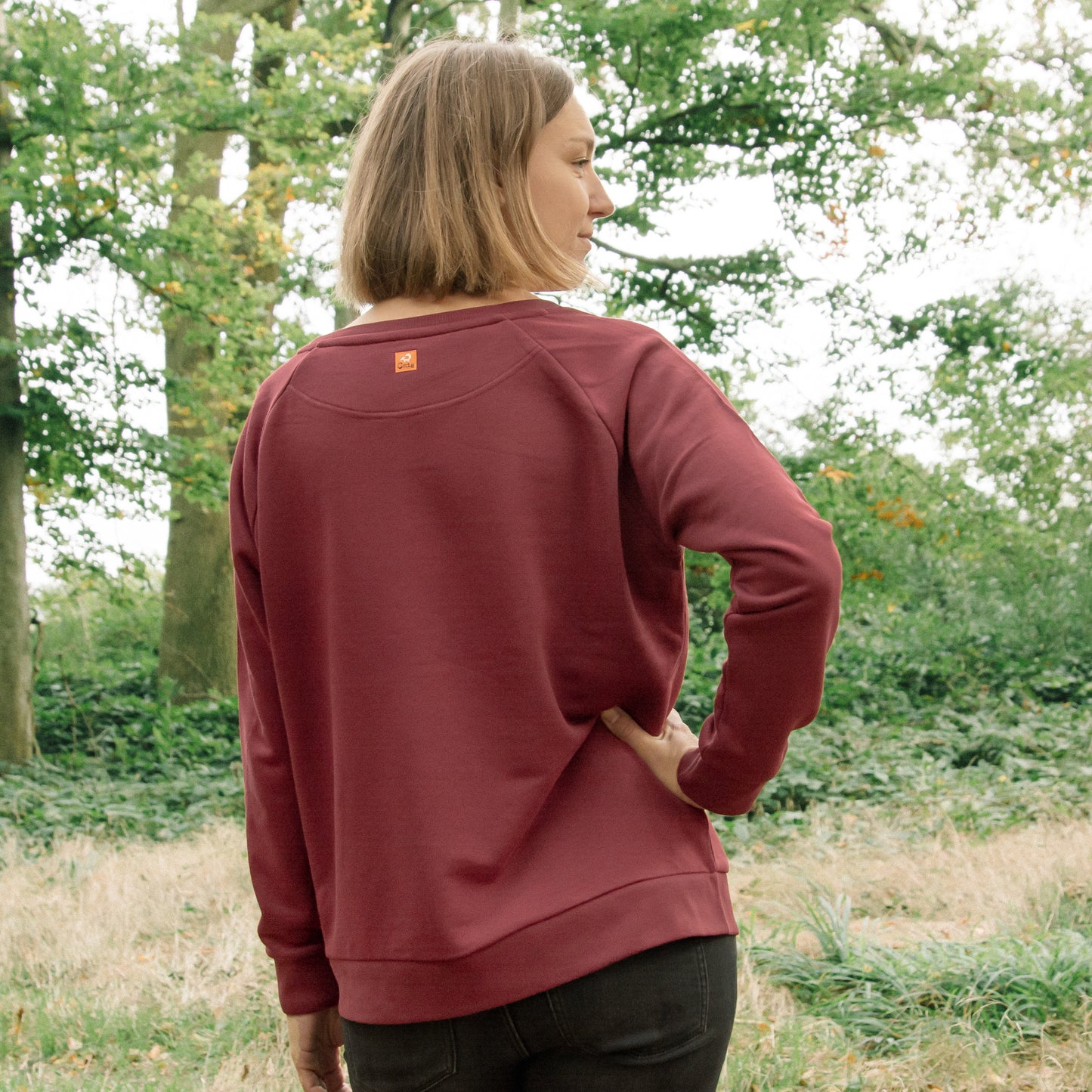 Erle mit Elster Pulli in burgundy XS-XXL