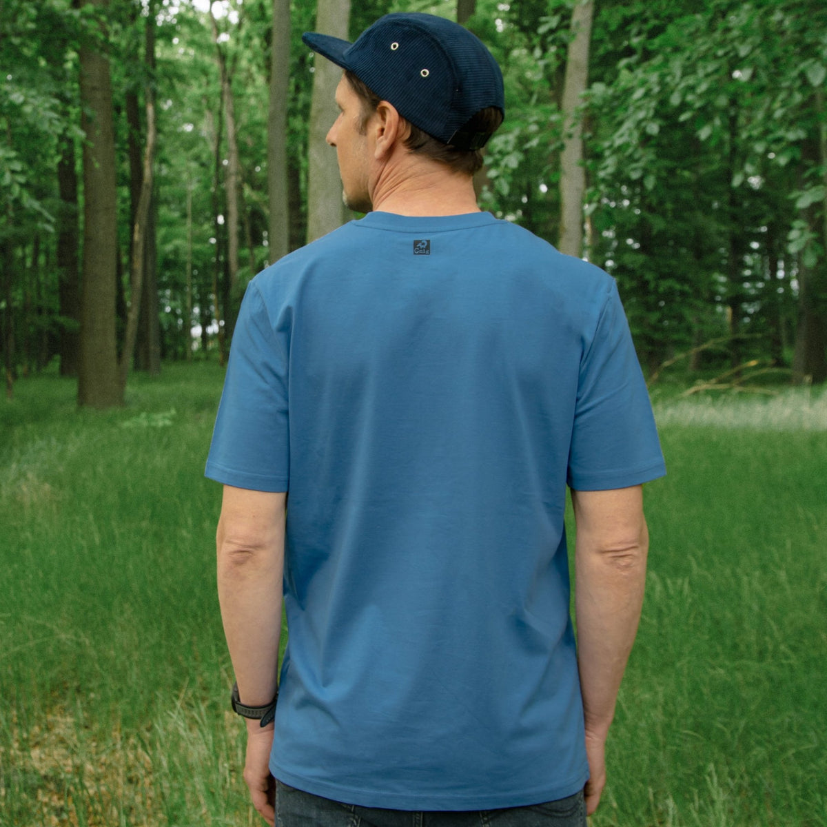 Erle mit Elster T-Shirt in mindful blue XS-XXL