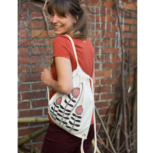 Waldblumen Beutel / Gym Bag in natural raw