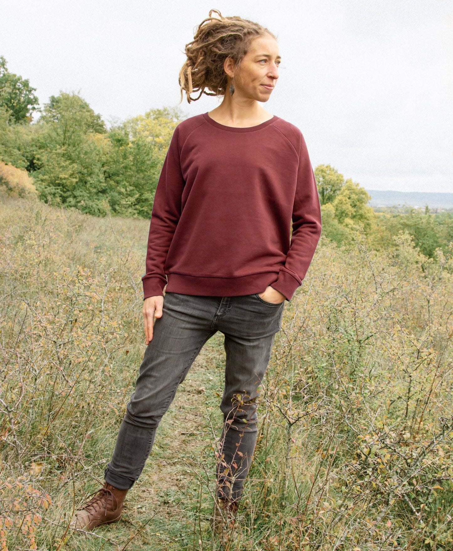 Franzi Fuchs Pulli in burgundy XS-XL