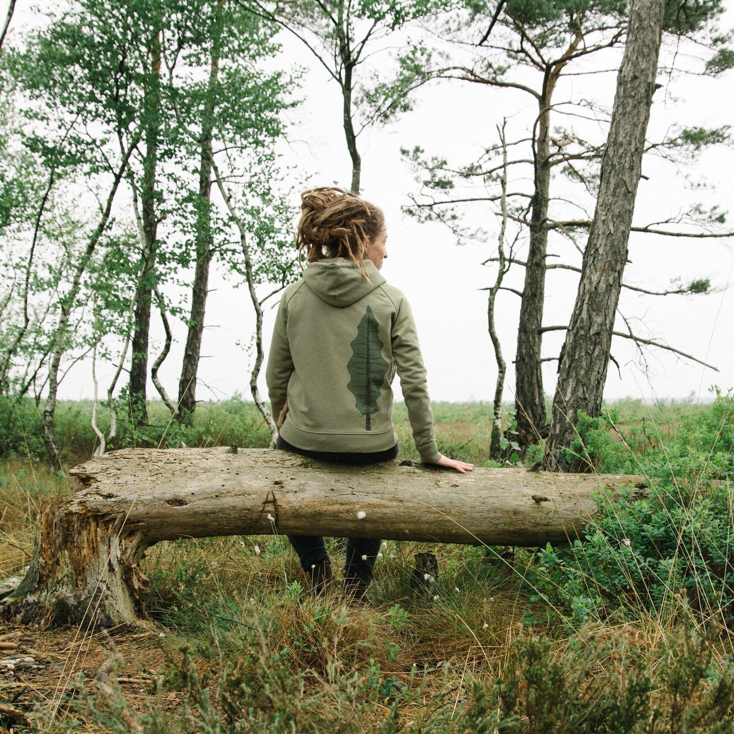 Tanne Hoodie in mid heather khaki
