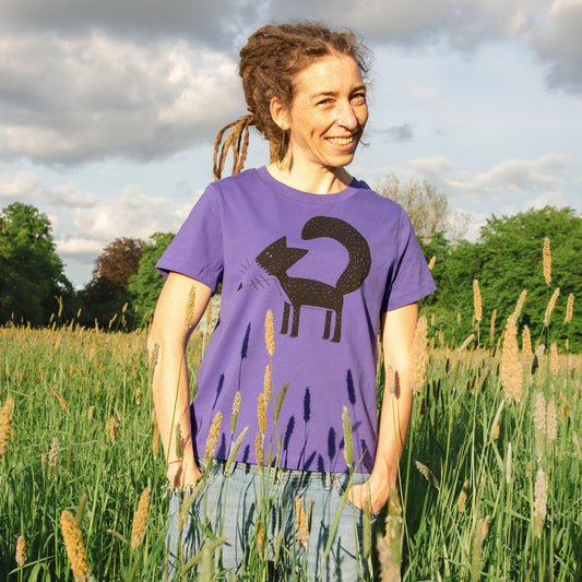 Franzi Fuchs T-Shirt in purple love XS-XXL