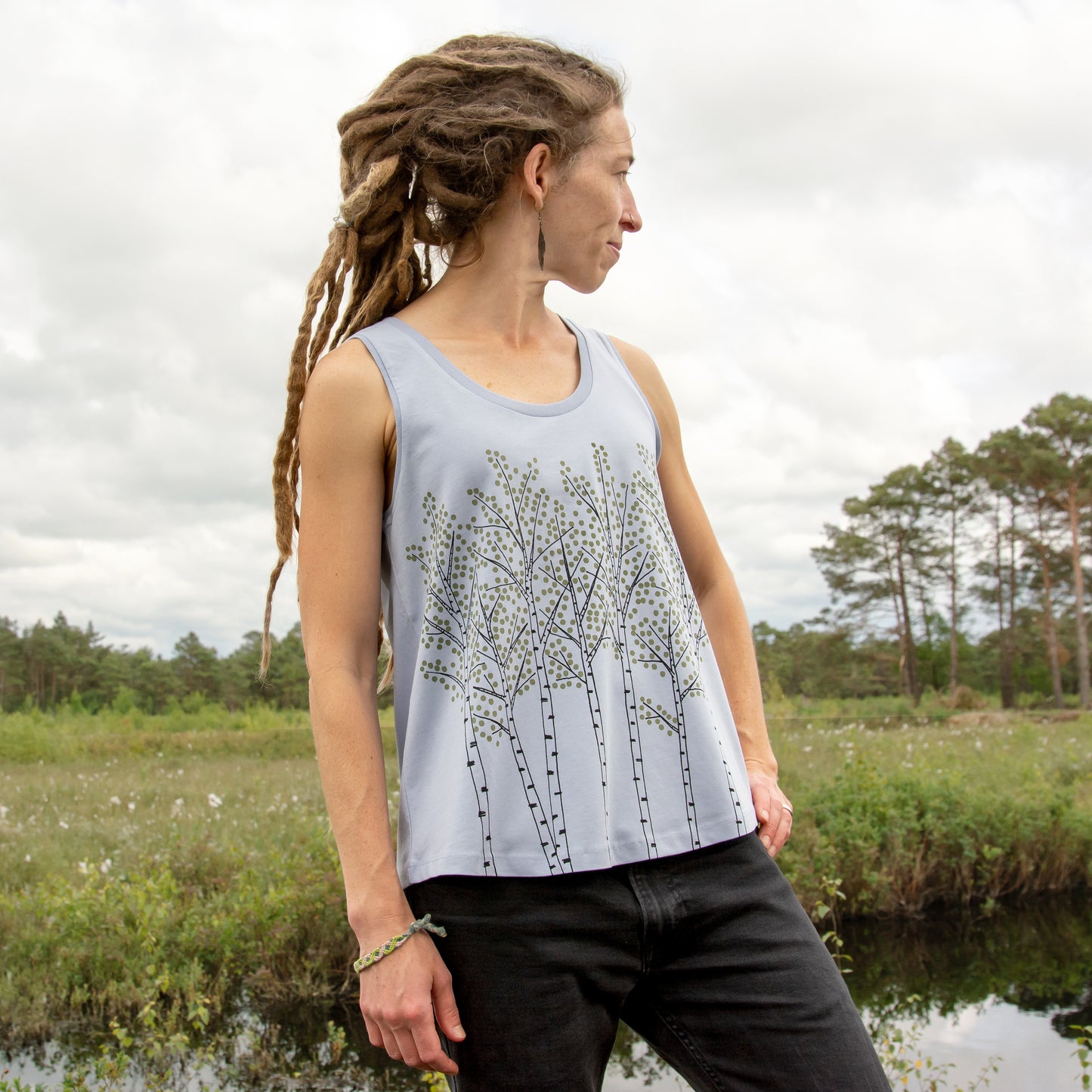 Birken Tank-Top in serene blue XS-XXL