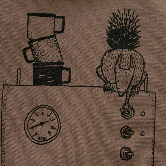 Kaffee-Hörnchen Hoodie in mocha XS-XXL