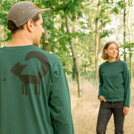 Franzi Fuchs Langarmshirt unisex in glazed green XXS-XXL