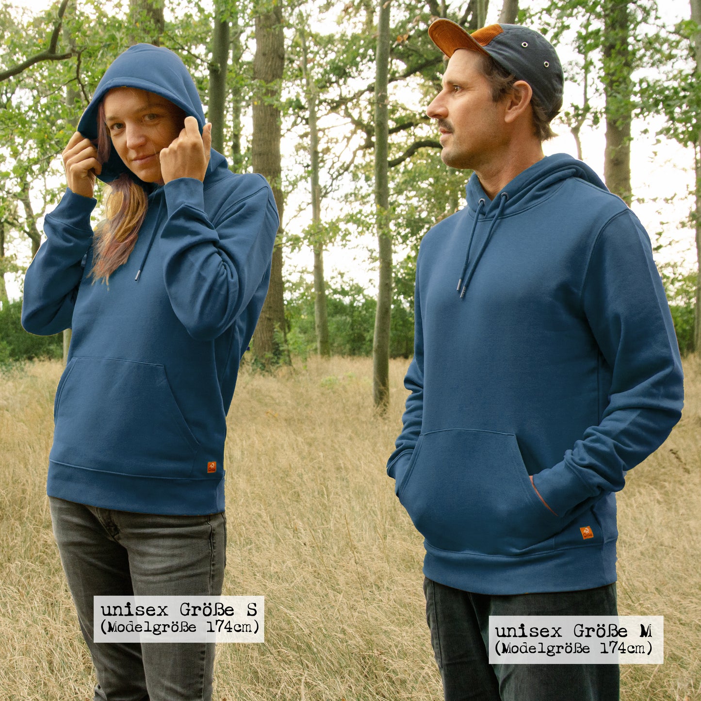 Franzi Fuchs Hoodie unisex in deep teal XXS-XXL