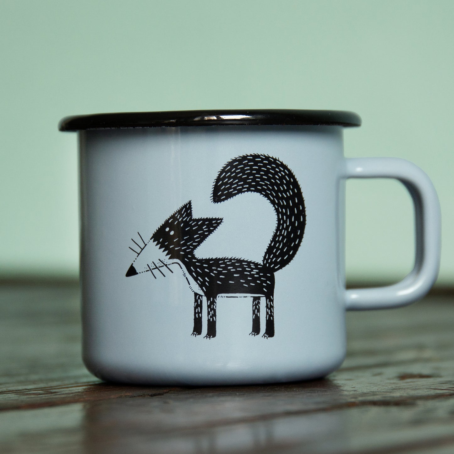 Franzi Fuchs Emaille Tasse in dusty blue