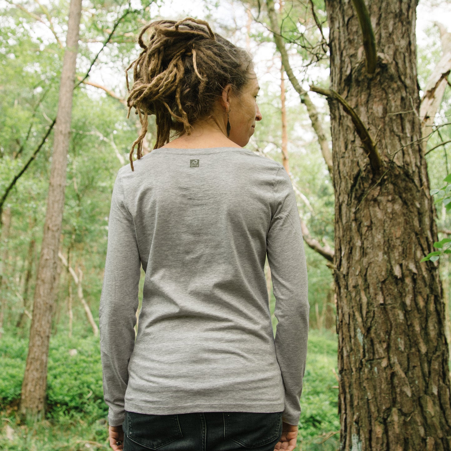 Tanne Langarmshirt in heather grey