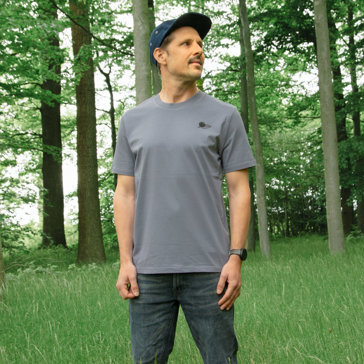 Blaubeere T-Shirt in blue grey XS-XXL