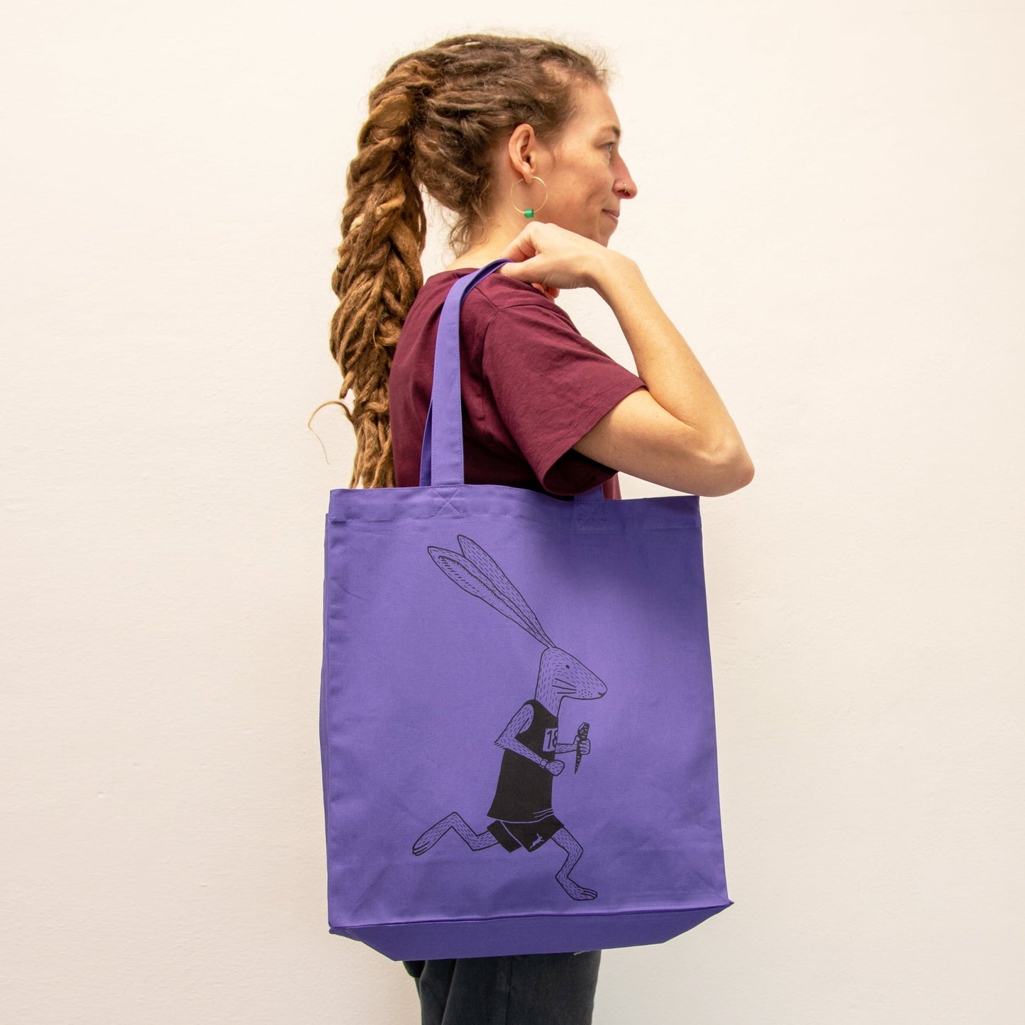 Laufhase Tasche in purple love