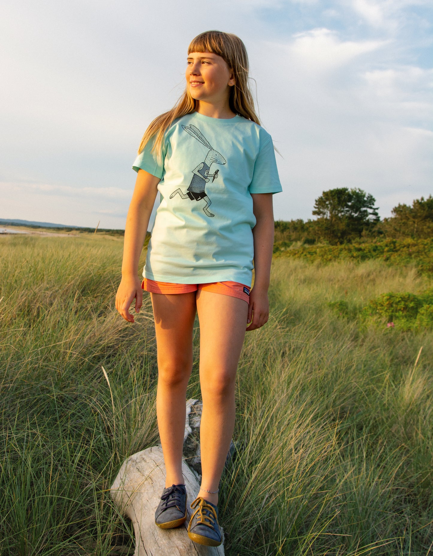 Laufhase T-Shirt in caribbean blue