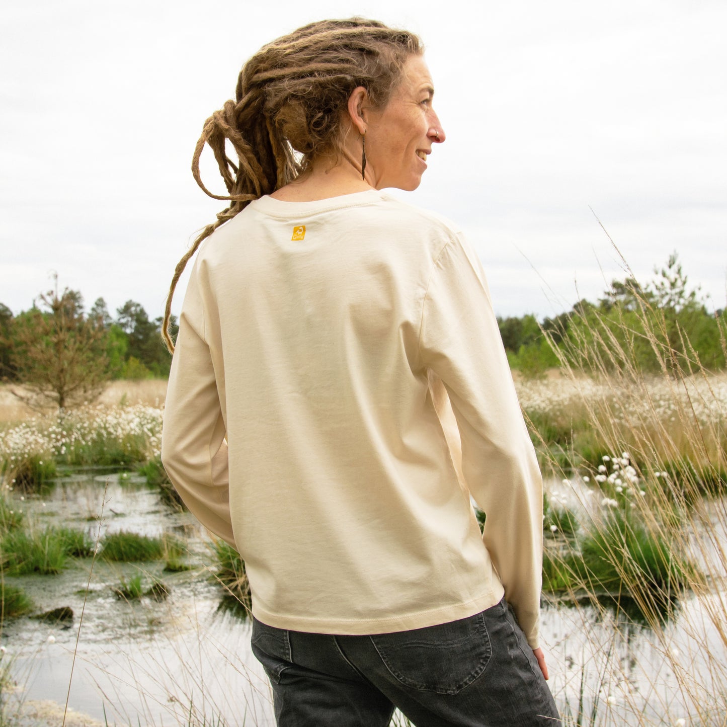 Erle mit Elster Langarmshirt in natural raw XS-XXL