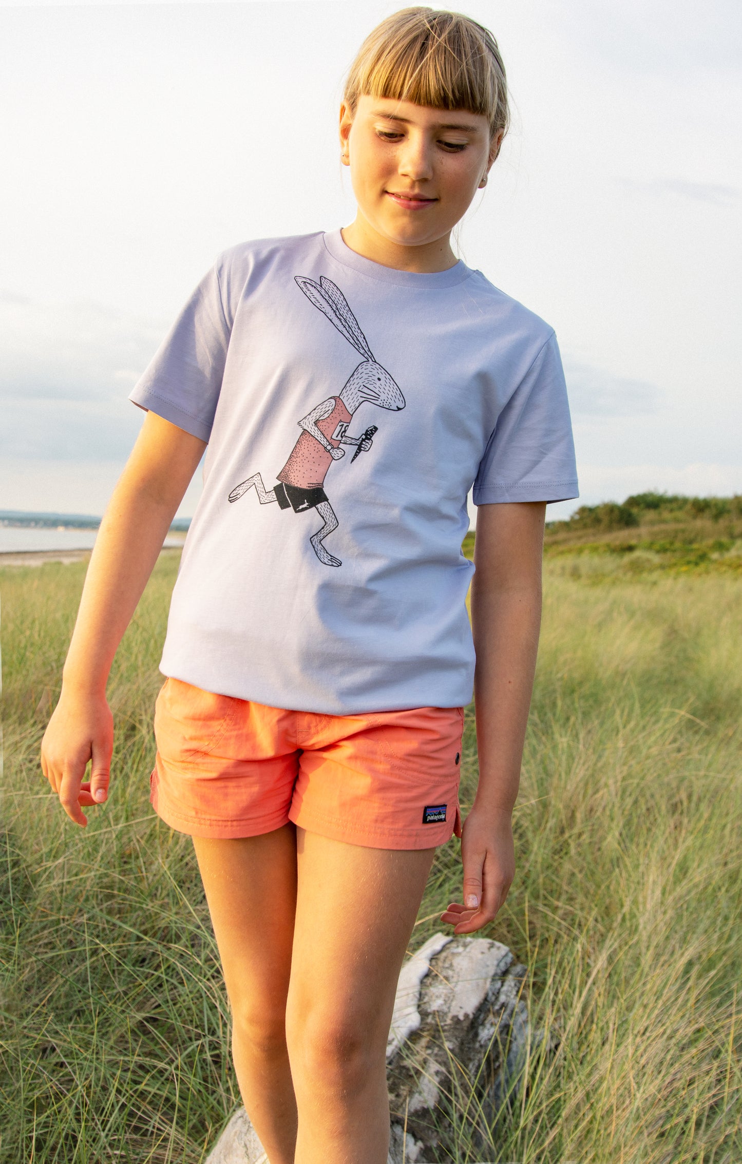 B-Ware Laufhase T-Shirt in lavender 98/104