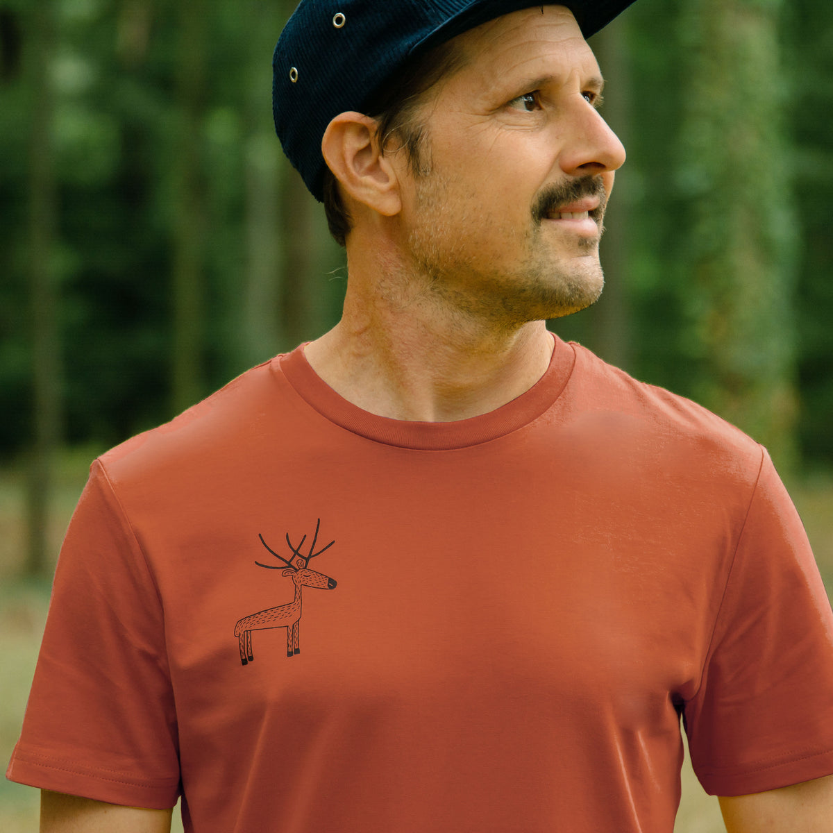 Ruben Ren T-Shirt in earthy red XS-XXL