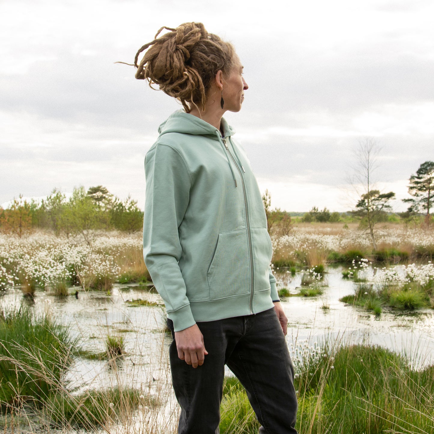 Birken Kapuzenjacke unisex in aloe XS-XXL