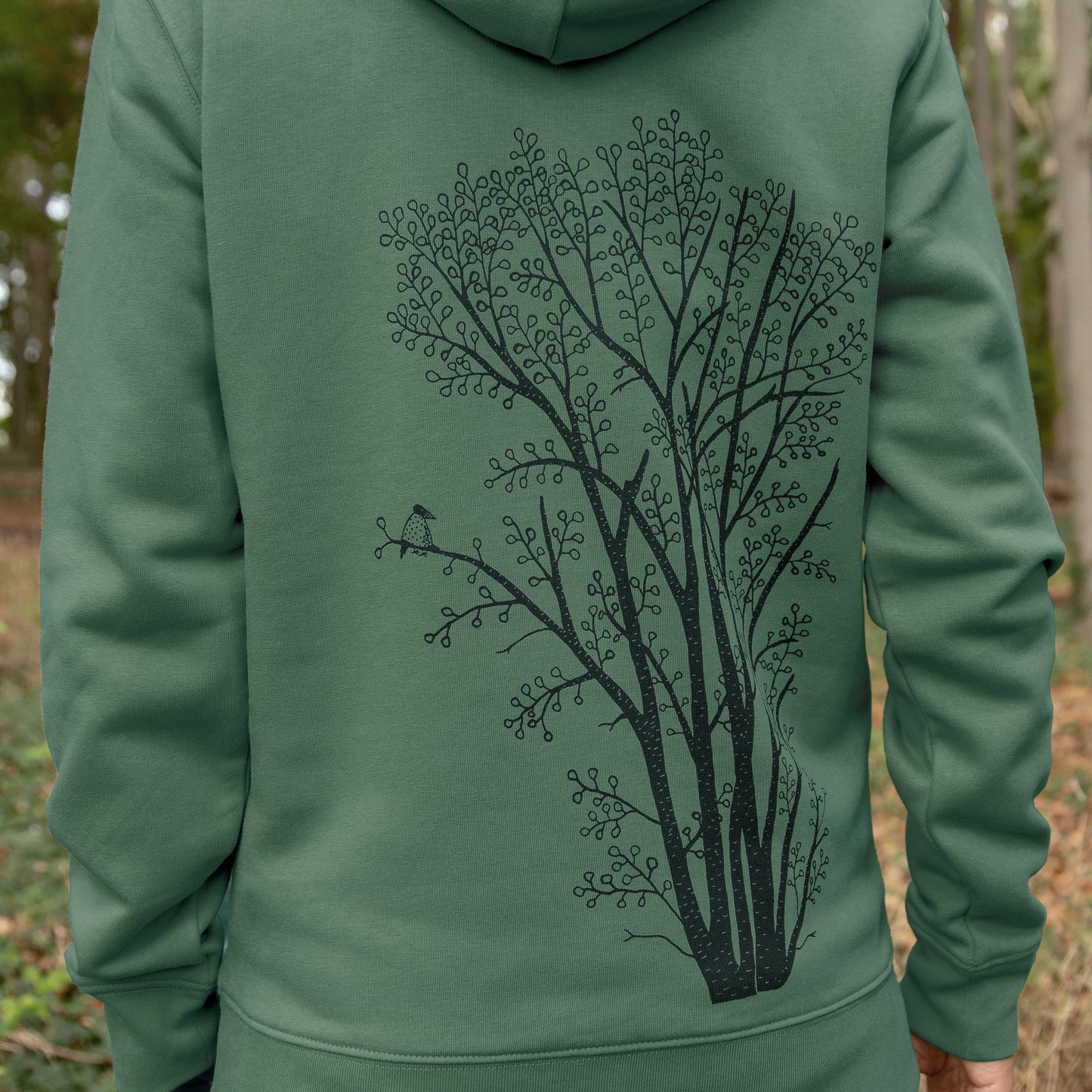 Erle mit Elster Hoodie unisex in green bay XXS-XXL