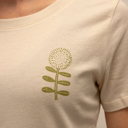 Basic Unique - 2er Pack Damen T-Shirts Blume & Libelle