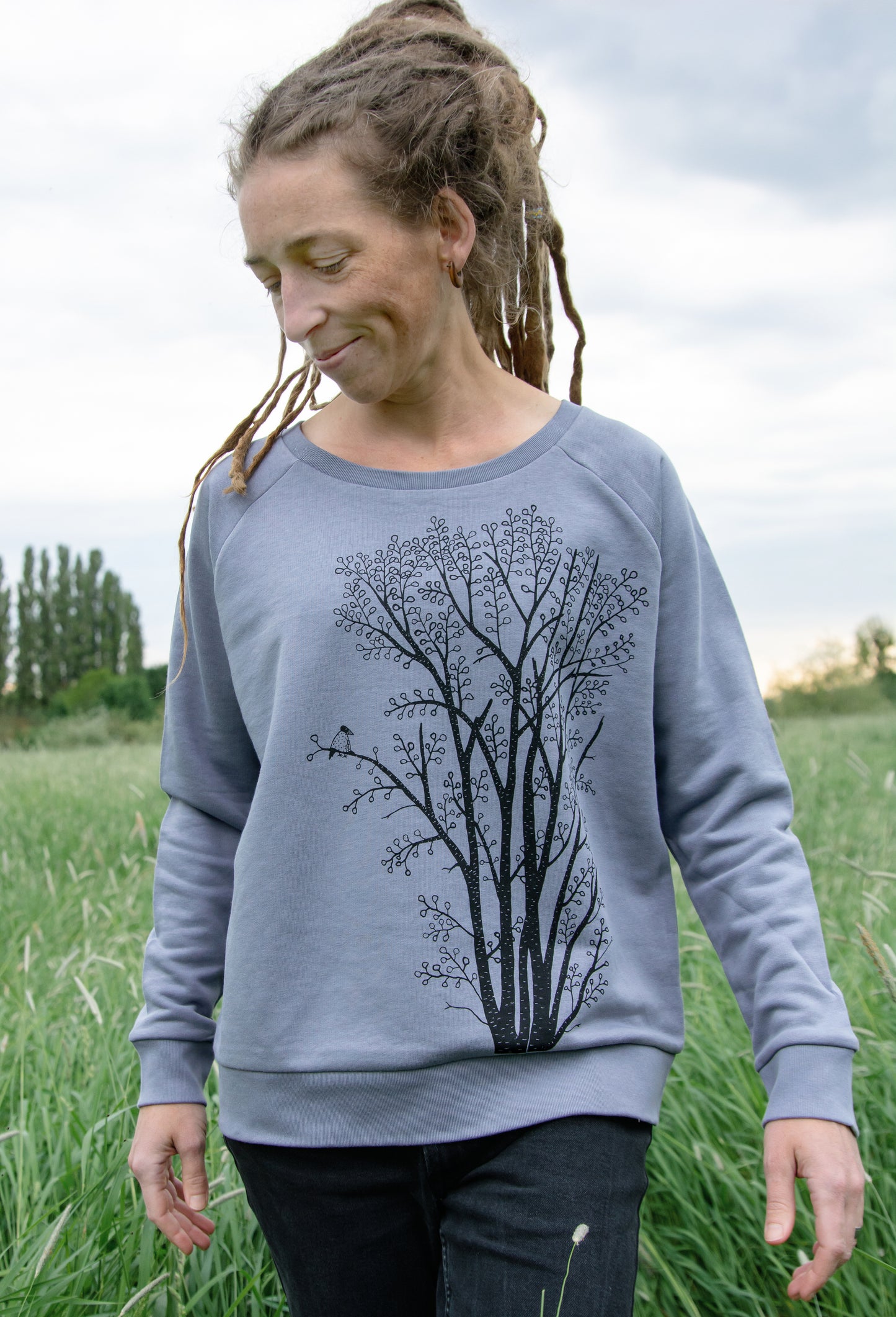 Erle mit Elster Pulli in lava grey XS-XL