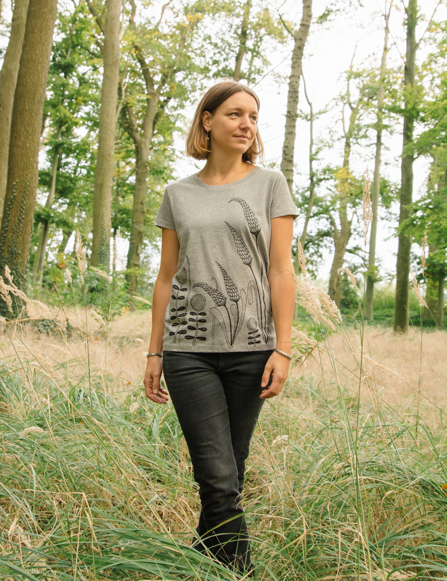 Waldwiese T-Shirt in heather grey XS-XXL