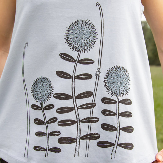 Waldblumen Tank-Top in serene blue XS-XL